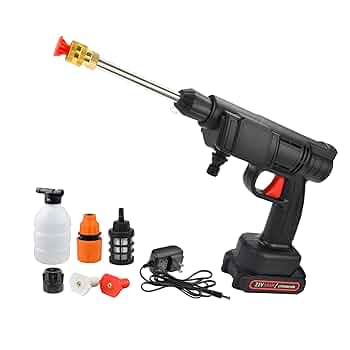 バッテリー式　高圧洗浄機　洗車　清掃　21v 　バケツ　ポータブル Amazon | 高圧洗浄機 充電式 21V バッテリー・充電器付 家庭用